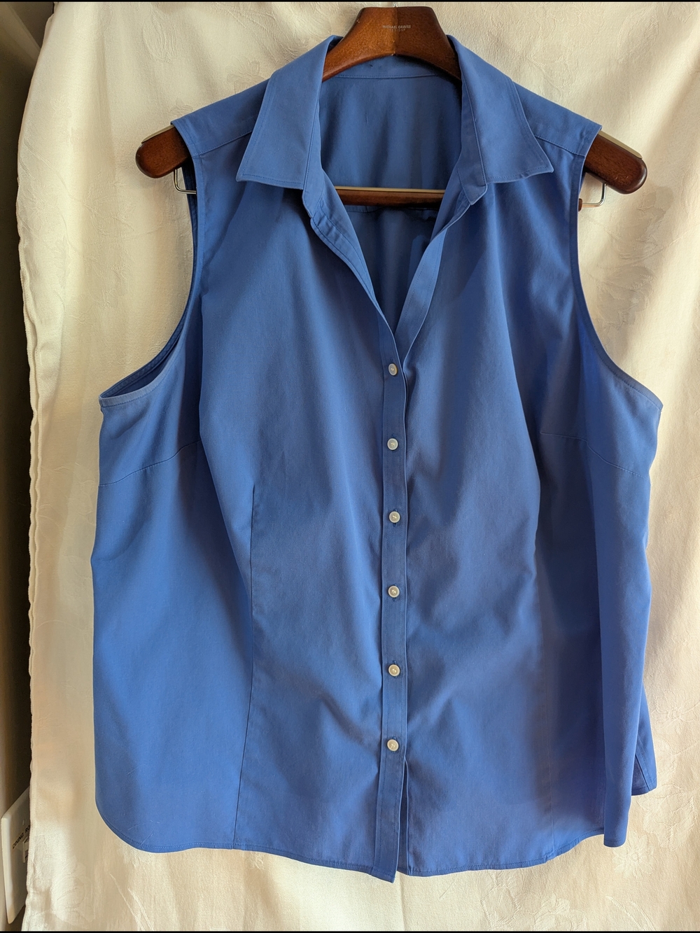 Talbots Sleeveless Button-Front Blouse - Blue